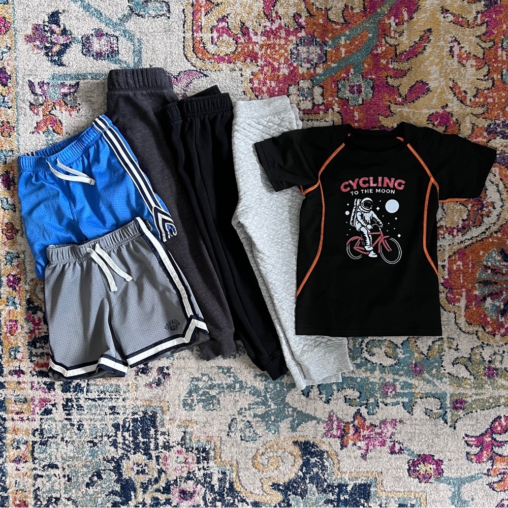 boys‎ clothing bundle lot sweatpants joggers shorts shirt 3T 5T 6